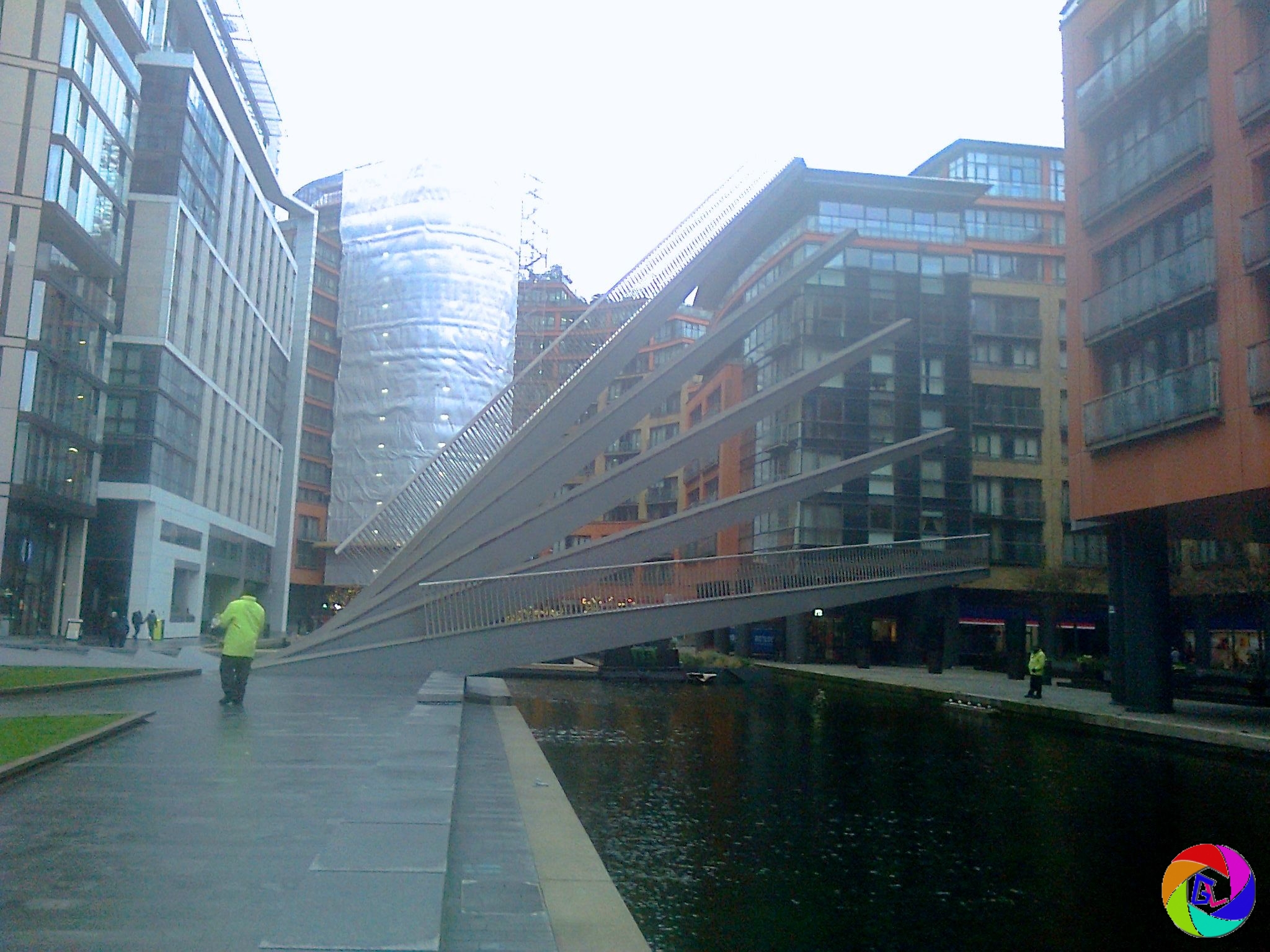 The bridge fans open once a week and whenever boats need to gain access to end of basin